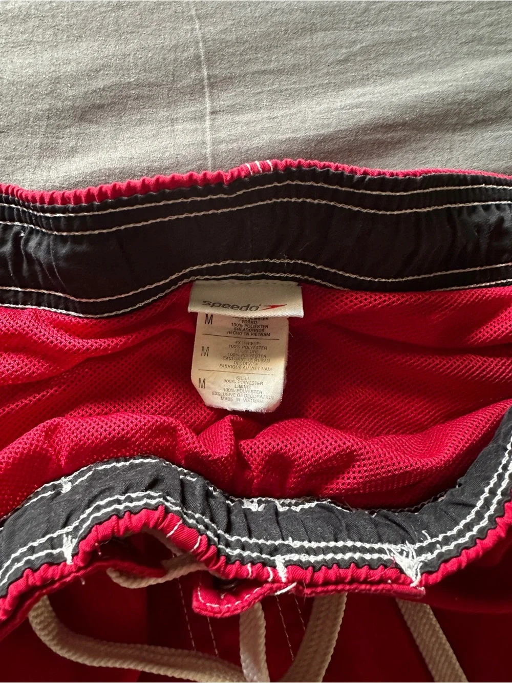 Speedo Red Men's Swim Board Shorts with Cargo Pocket